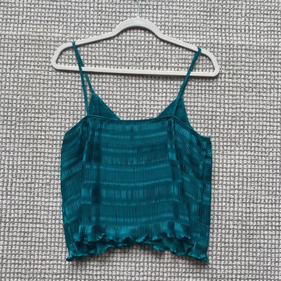 Teal Accordion-Style Metallic Tank - Picture 5 of 5
